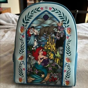 Disney Loungefly The Little Mermaid Stained Glass Mini Backpack – NWT